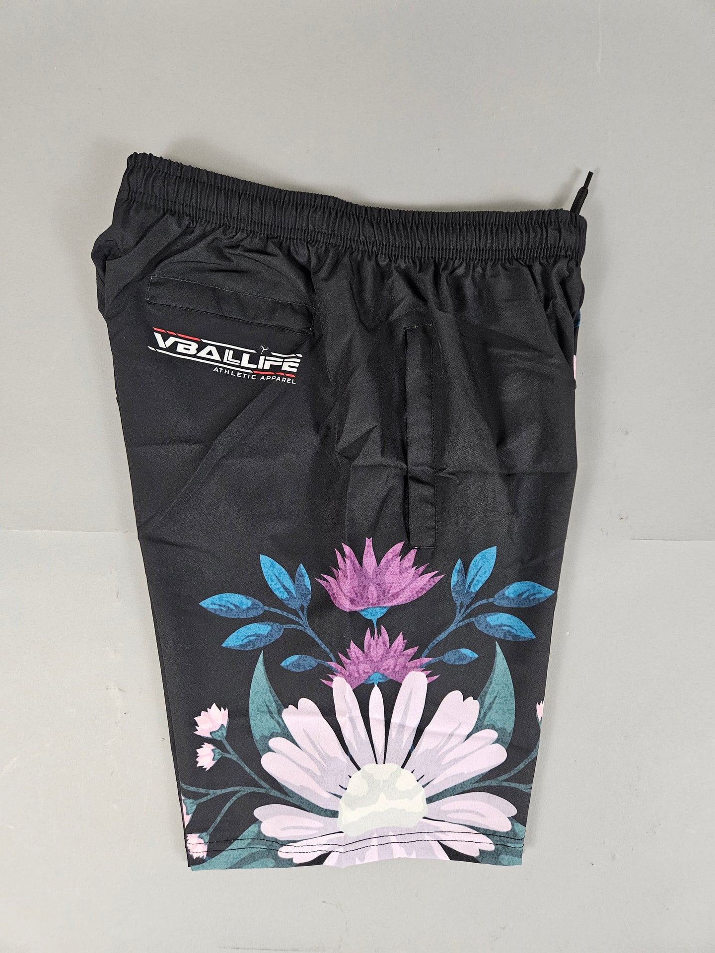 VB Purple Daisy Flower Shorts