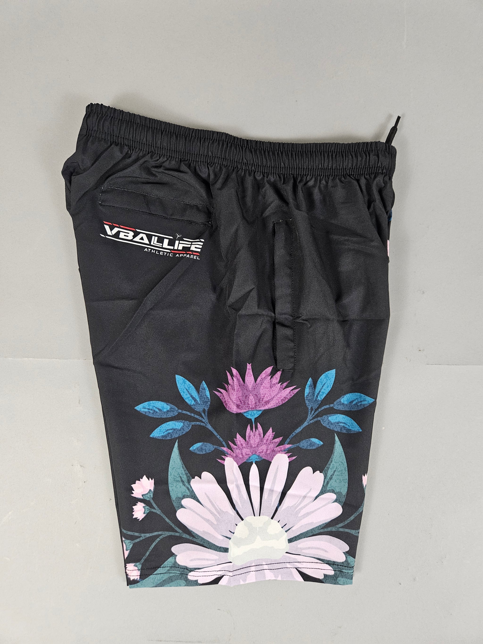 VB Purple Daisy Flower Shorts