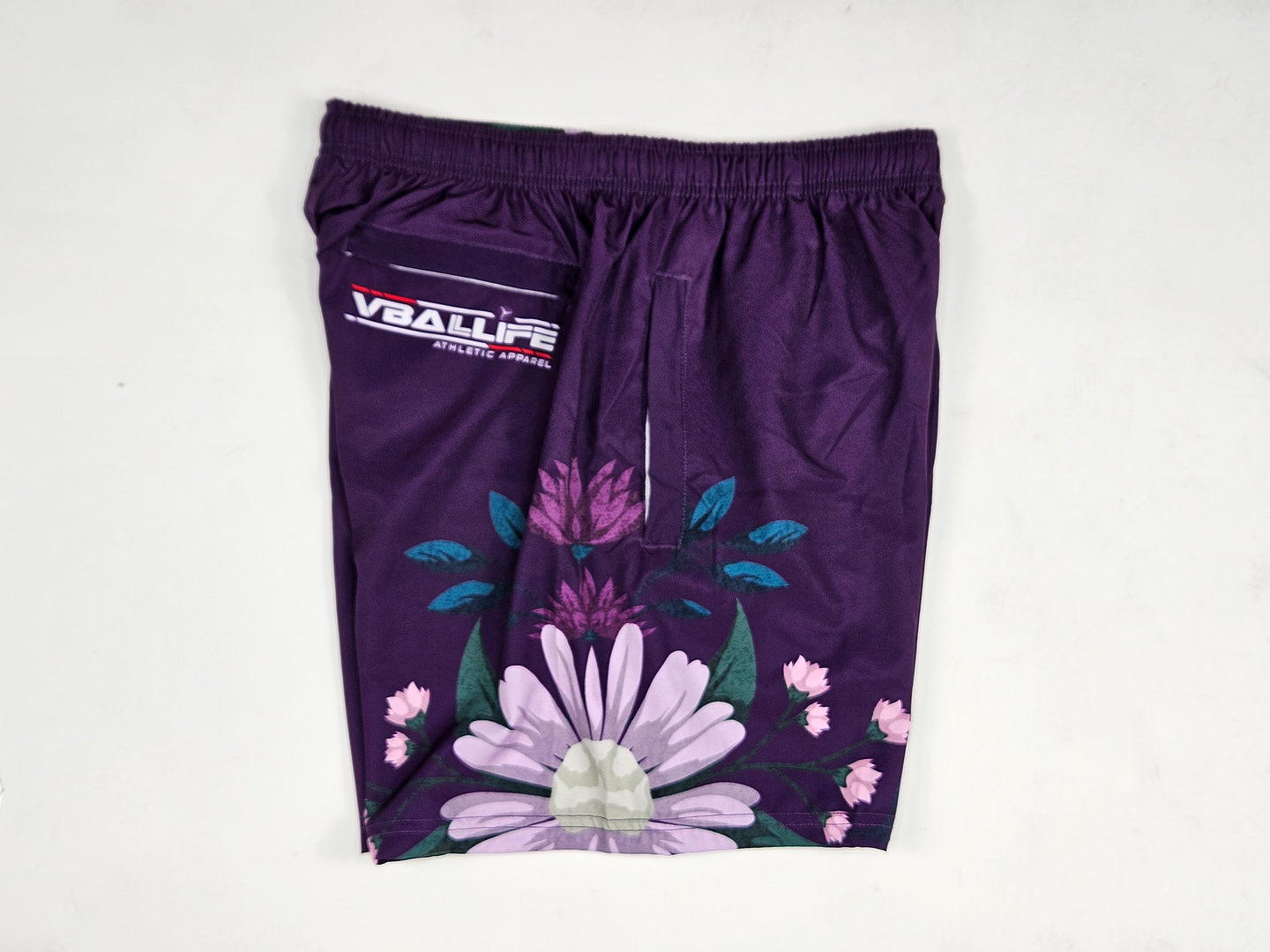 VB Purple Daisy Flower Shorts