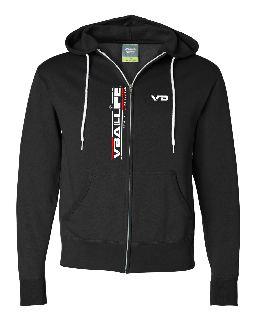 VBALLIFE Unisex Lightweight Full-Zip Hooded Sweatshirt -