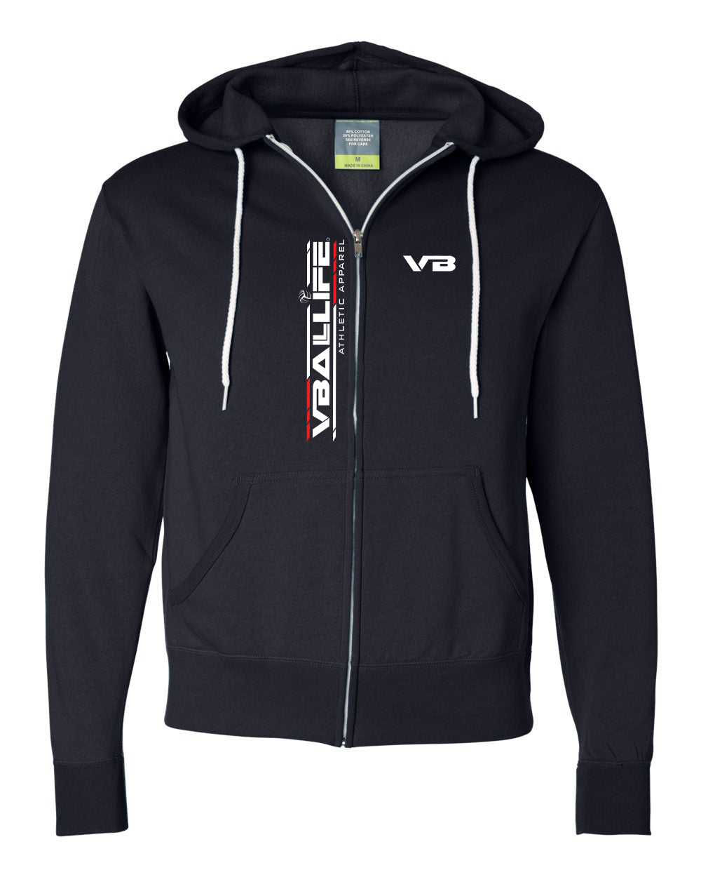 VBALLIFE Unisex Lightweight Full-Zip Hooded Sweatshirt -