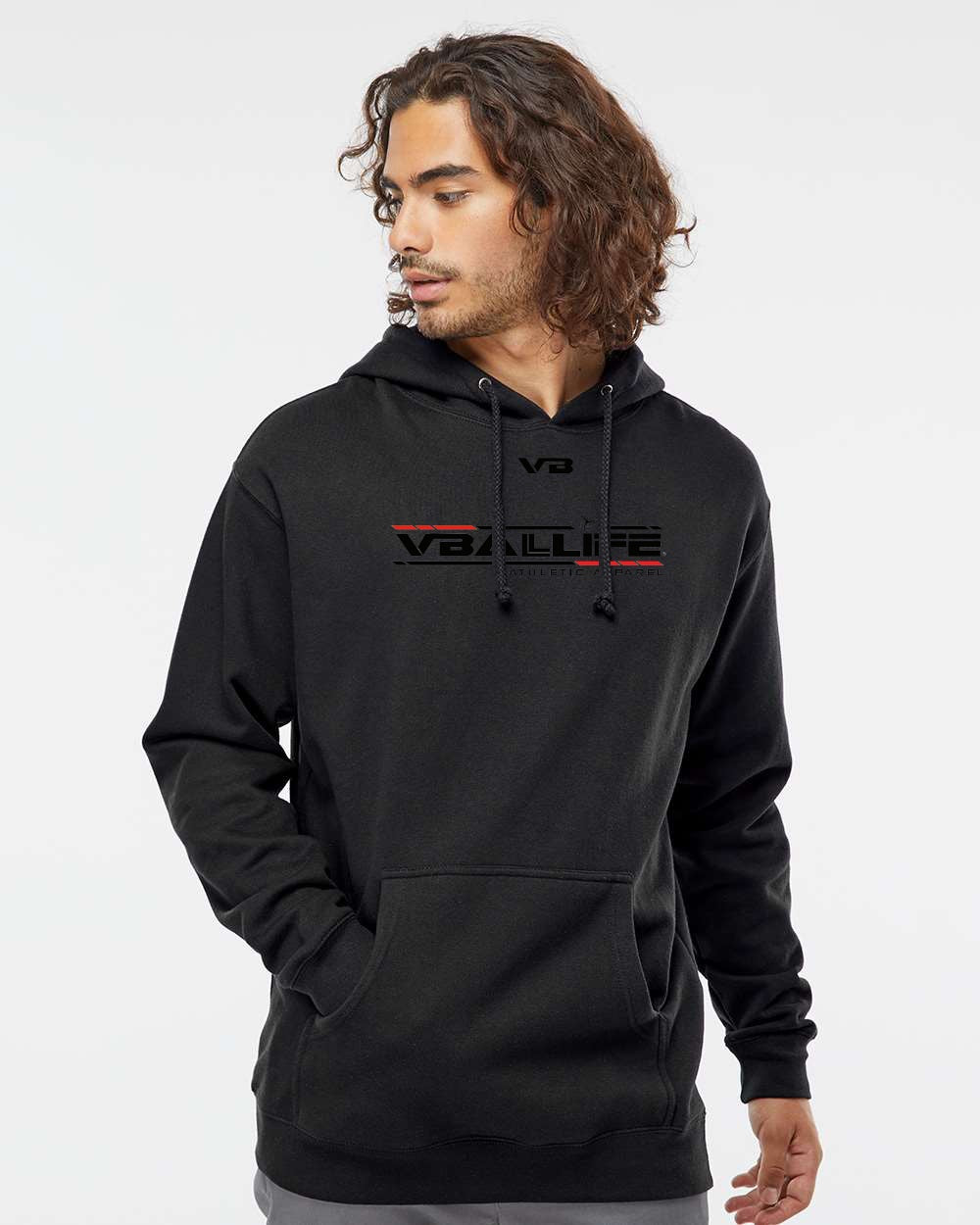 VBALLIFE Black on Black Heavyweight Hooded Sweatshirt