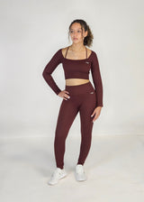 VB Lux Seamless Ribbed Long Sleeve & Bottom Yoga Set