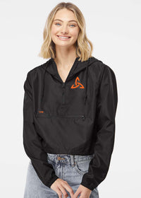 UNITY Women's Lightweight Quarter-Zip Pullover Crop Windbreaker