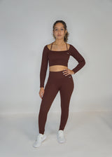VB Lux Seamless Ribbed Long Sleeve & Bottom Yoga Set