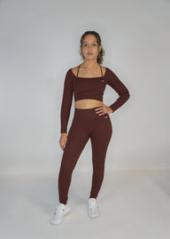 VB Lux Seamless Ribbed Long Sleeve & Bottom Yoga Set