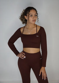 VB Lux Seamless Ribbed Long Sleeve & Bottom Yoga Set