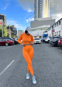 VB Capri Lux Seamless Ribbed Long Sleeve Yoga Set