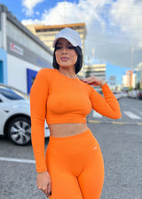 VB Capri Lux Seamless Ribbed Long Sleeve Yoga Set