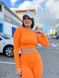 VB Capri Lux Seamless Ribbed Long Sleeve Yoga Set