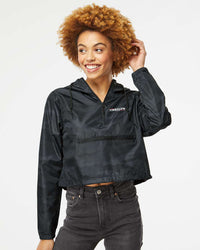 VBALLIFE Women's Lightweight Quarter-Zip Pullover Crop Windbreaker
