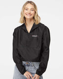 VBALLIFE Women's Lightweight Quarter-Zip Pullover Crop Windbreaker